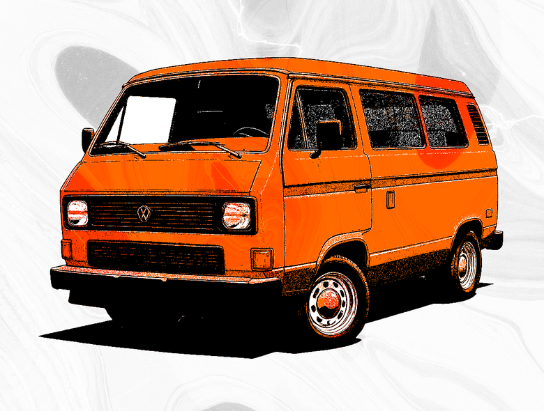 A vintage Volkswagon van