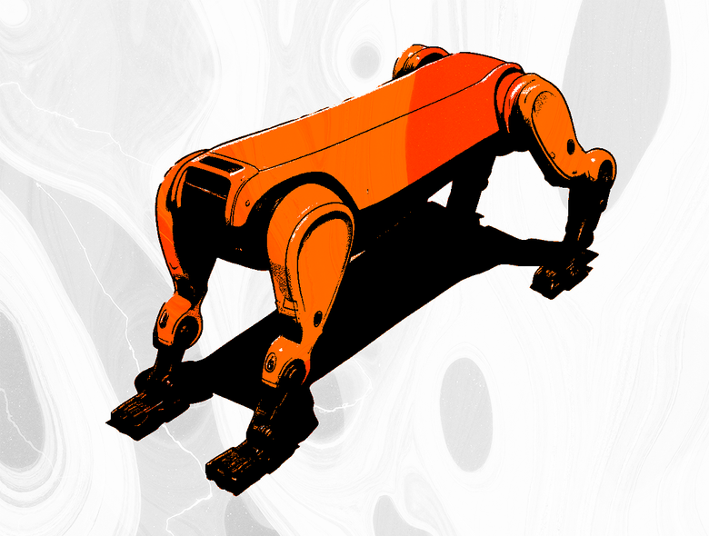 A headless robotic dog